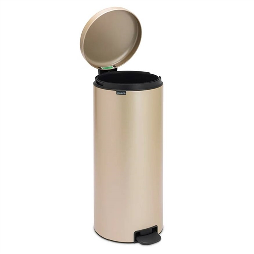 Stainless Steel 13-Gallon Kitchen Trash Can with Step Lid in Copper Bronze