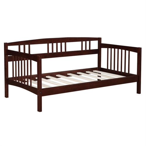 Twin size Solid Wood Day Bed Frame in Espresso Finish | FastFurnishings.com