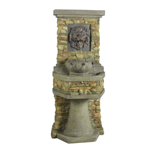 Indoor / Outdoor Water Fountain with Bronze Hued Lion Head ...