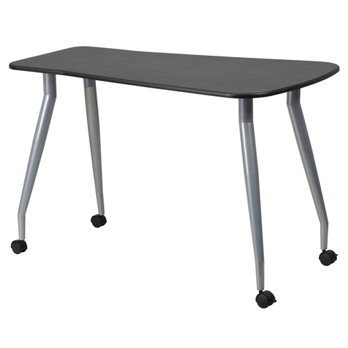 Modern Computer Desk Mobile Office Table With Locking Casters Wheels 