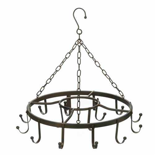 Modern Industrial Circular Hanging Pot Rack FastFurnishings Com   MDIN5677 2T 