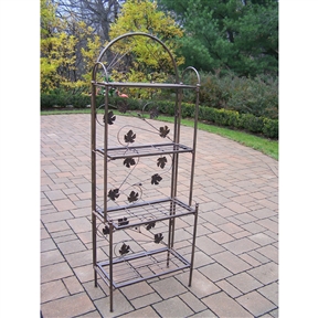 Cast Iron Bakers Rack with Grape Vine Design in Antique Bronze ...